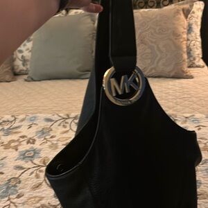 Michael Kors black leather hobo